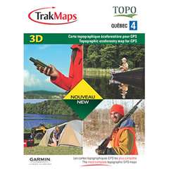 TRAKMAPS TOPO QUEBEC 4 3D et Carte GPS GARMIN MAP