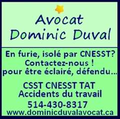 En furie &amp; isol&#233;? Dominic Duval Avocat CNESST