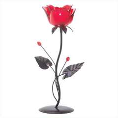 Support votive rose romantique - D&#233;cotruc