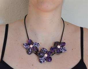 Collier africain en tissu