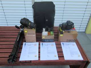 Nikon D800 + Objectif + Trépied + Flash + Sac offe