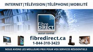FORFAIT FIBREDIRECT: TÉLÉ, INTERNET ET TÉLÉPHONE