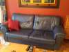 Sofa en cuir bleu marin - photo 2