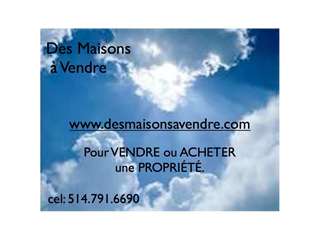 Des maisons &#224; vendre.