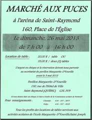 MARCHÉ AUX PUCES à l'aréna de Saint-Raymond